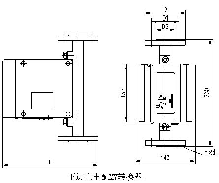 液體轉(zhuǎn)子流量計外形尺寸圖